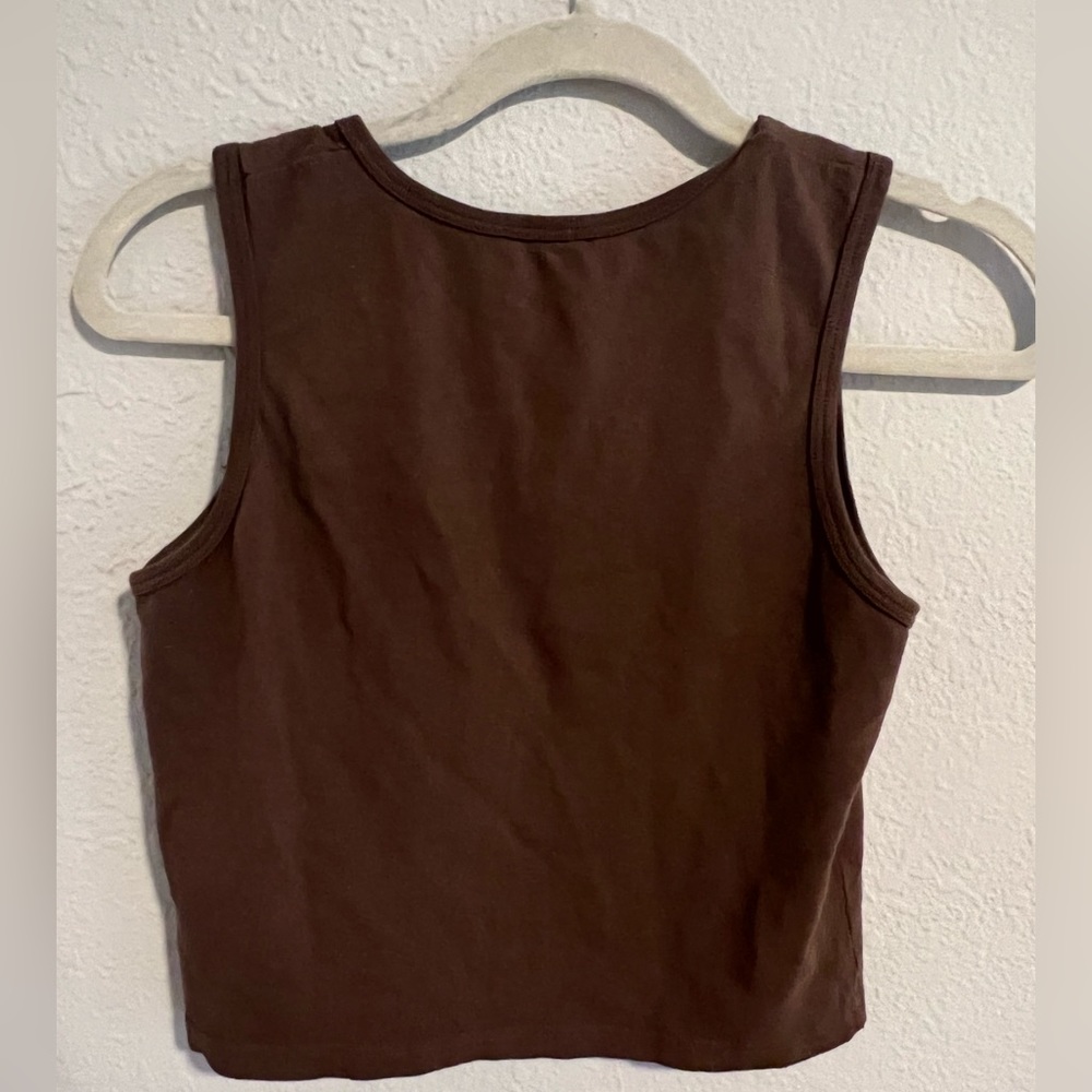 Brandy Melville Brown Heart Tank